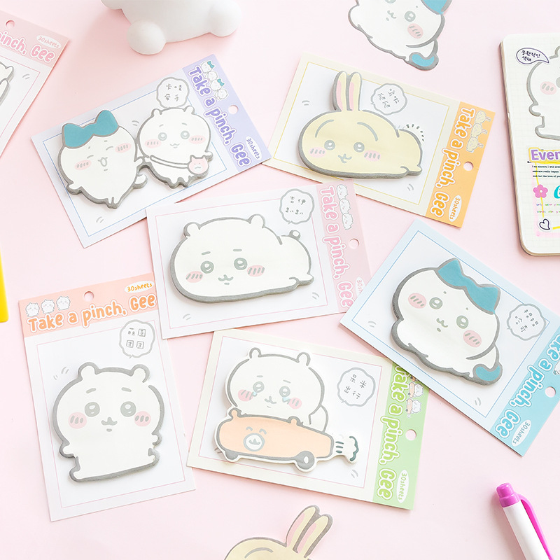 Memo Pad Sticky - Sevimli Chiikawa Şekilli Yapışkan Notlar 30