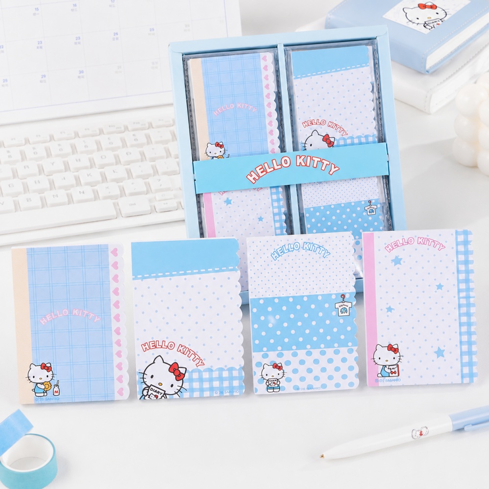 Memo Pad Sticky - Orijinal Sanrio Hello Kitty M5 Taraklı