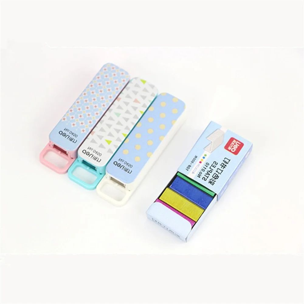 Stationery And Office Supply Chain - Deli Taşınabilir Renkli Manuel Mini Zımba