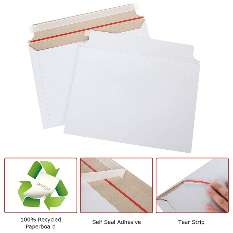Letter Envelope Kraft - 25 Adet Beyaz Sert Posta Gönderisi