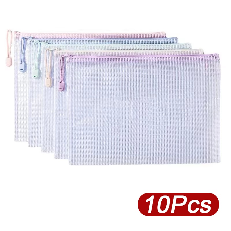 Office Stationery And Supply - 5-30 adet Fermuarlı Örgü Çanta A4/A5