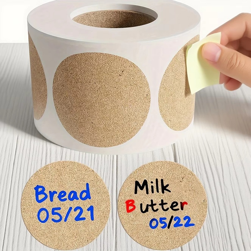 Letter Envelope Kraft - 1 rulo Kraft kağıt çıkartmalar yuvarlak